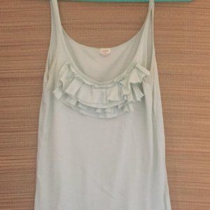 J. Crew Factory Mint Ruffle Tank Top 💙